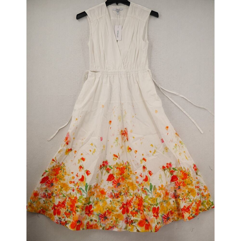 Derek Lam 10 Crosby Women's 4 Nara Cotton Poplin Cinched-Waist Maxi Dress READ* - Picture 3 of 12